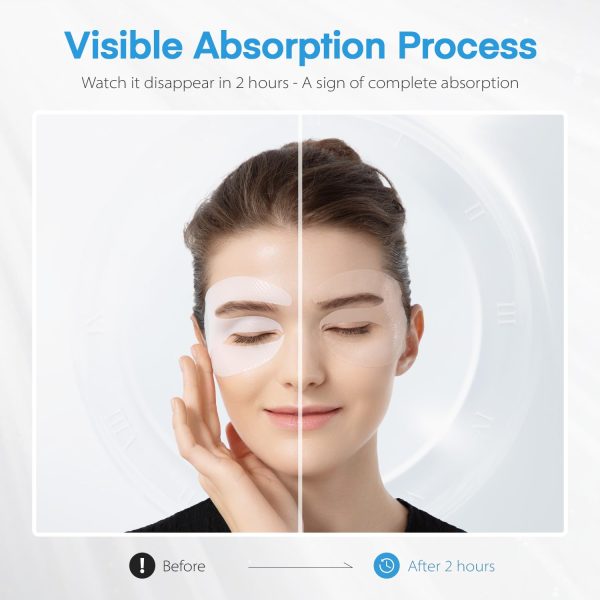 Private Label OEM  Collagen Under Eye Patches: Deep Real Collagen Overnight Eye Gels Mask  - Dark Circles Puffiness Wrinkles Improvement - Neck Smile Line Pads - Image 3