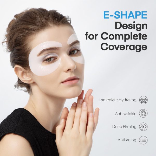 Private Label OEM  Collagen Under Eye Patches: Deep Real Collagen Overnight Eye Gels Mask  - Dark Circles Puffiness Wrinkles Improvement - Neck Smile Line Pads