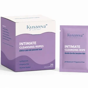 Intimate Cleansing Wipes – pH-Balanced, Fragrance-Free Feminine Hygiene Wipes, 20 Count