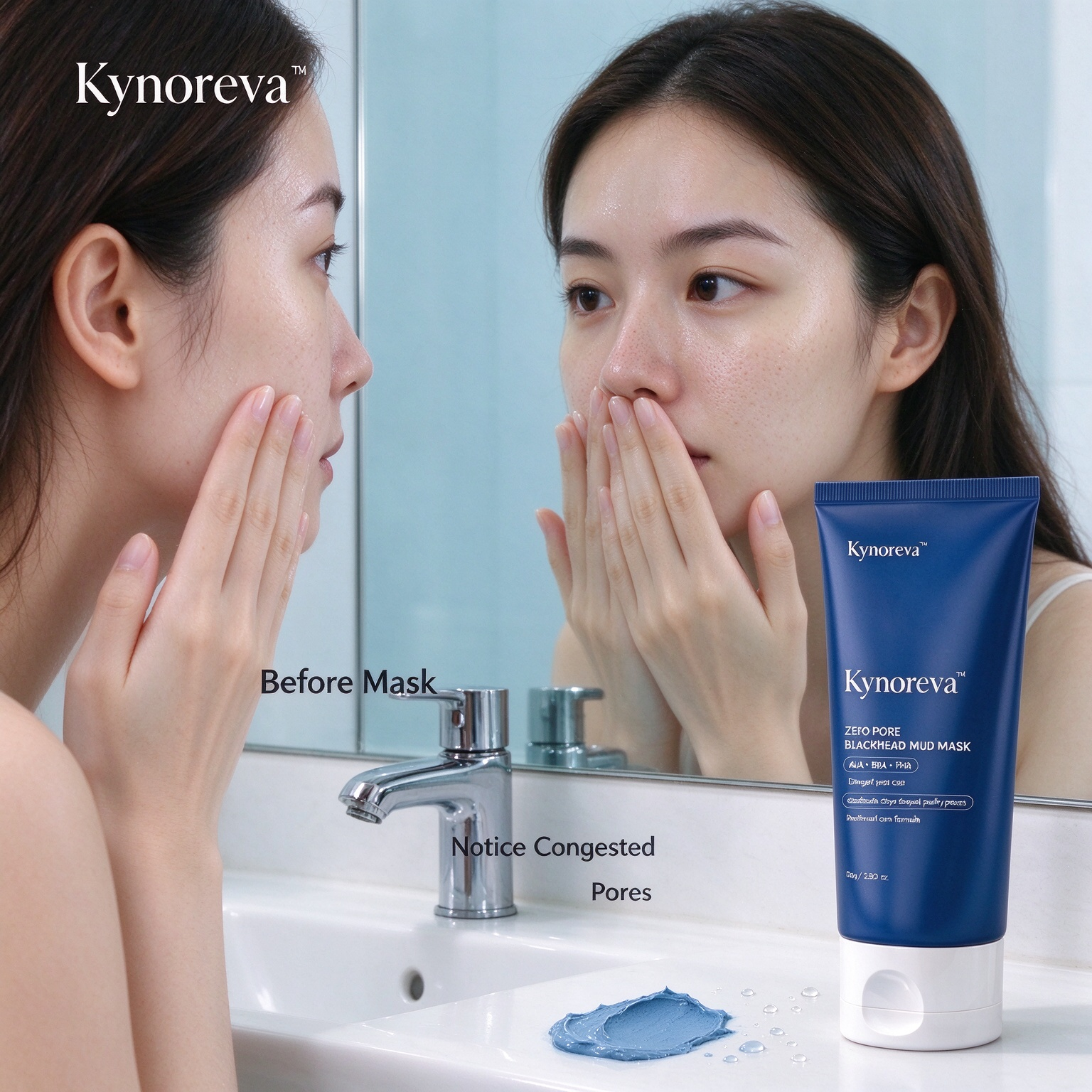 Zero Pore Blackhead Mud Mask | Quad-Clay Deep Cleansing Mask with BHA + AHA + PHA for Pore Refining & Oil Control - Image 4