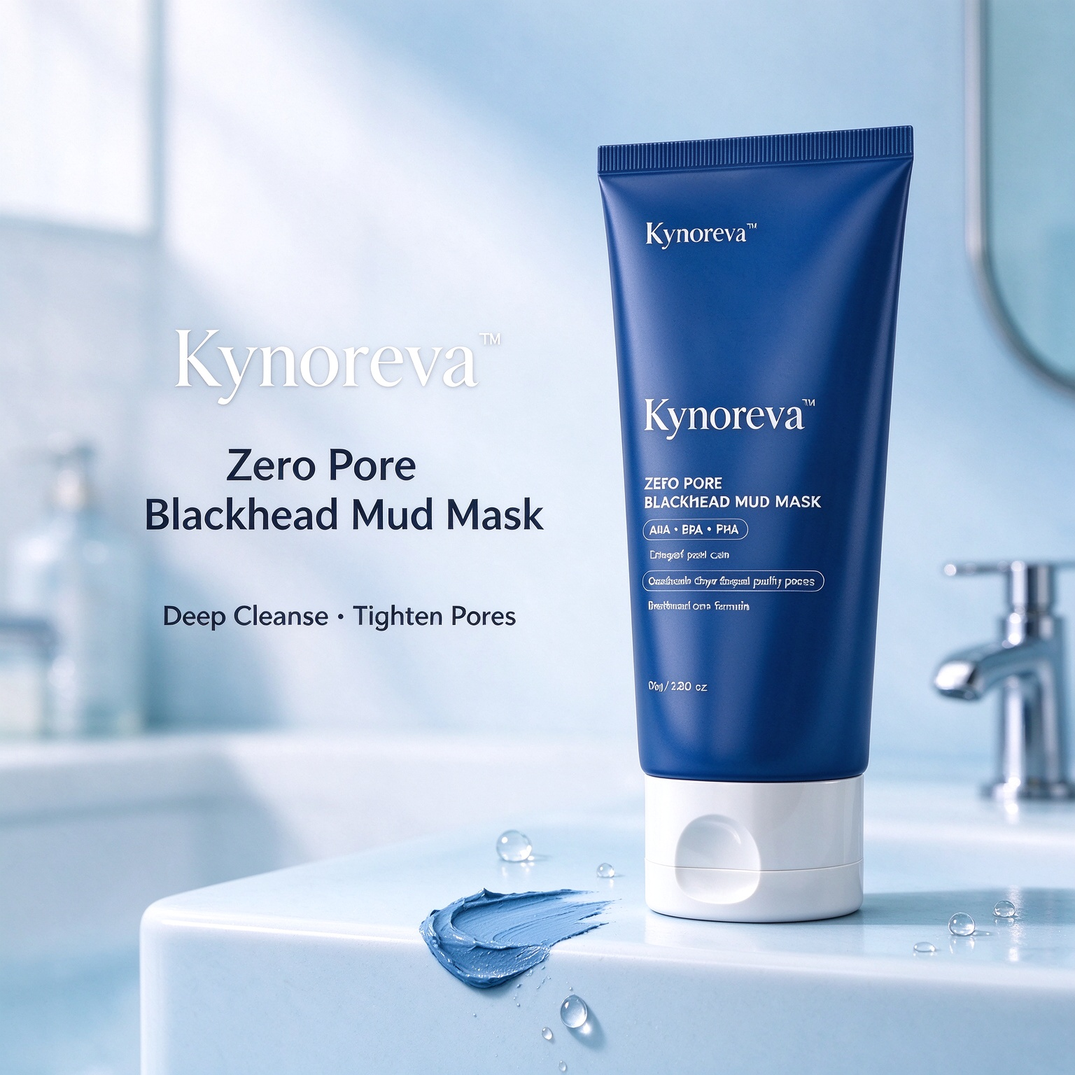 Zero Pore Blackhead Mud Mask | Quad-Clay Deep Cleansing Mask with BHA + AHA + PHA for Pore Refining & Oil Control