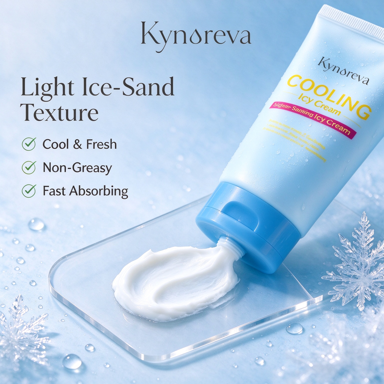 Cooling Icy Cream, Instant Cooling Soothing Cream for Heat-Stressed Skin, Barrier Repair & Hydrating After Sun, Post-Workout Calming Facial Cream 150g - Image 2
