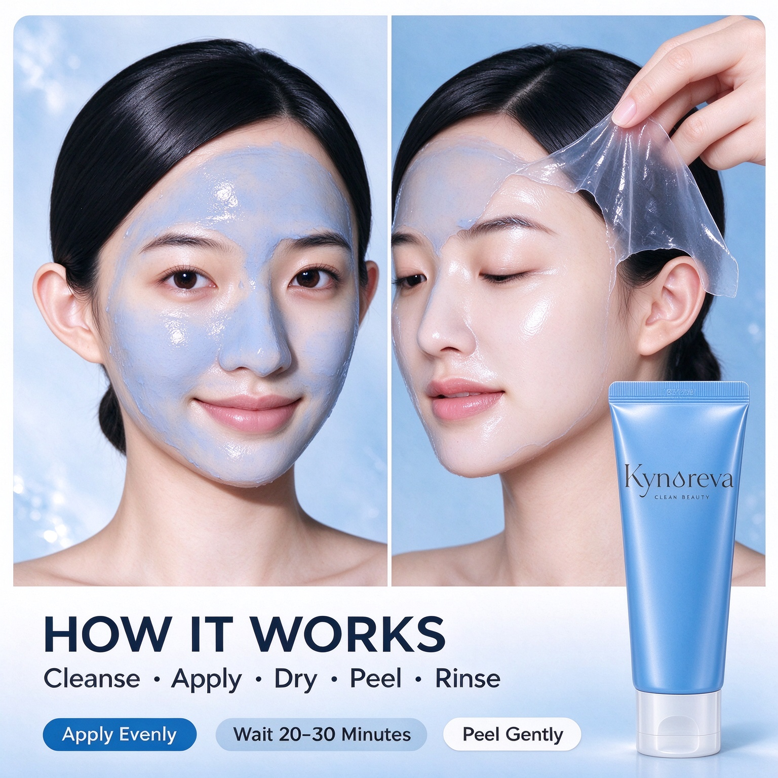Custom Private Label Cooling Peel Off Mask | Icy Firming Mask for Heat Damage Repair, Hydrating, Brightening, OEM Custom Skincare - Image 3