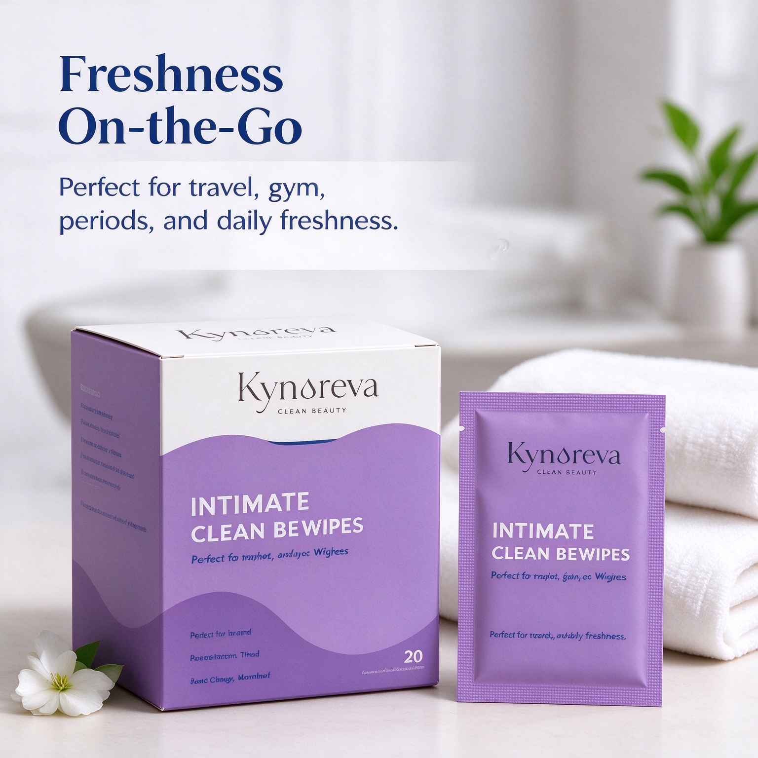 Intimate Cleansing Wipes – pH-Balanced, Fragrance-Free Feminine Hygiene Wipes, 20 Count - Image 2