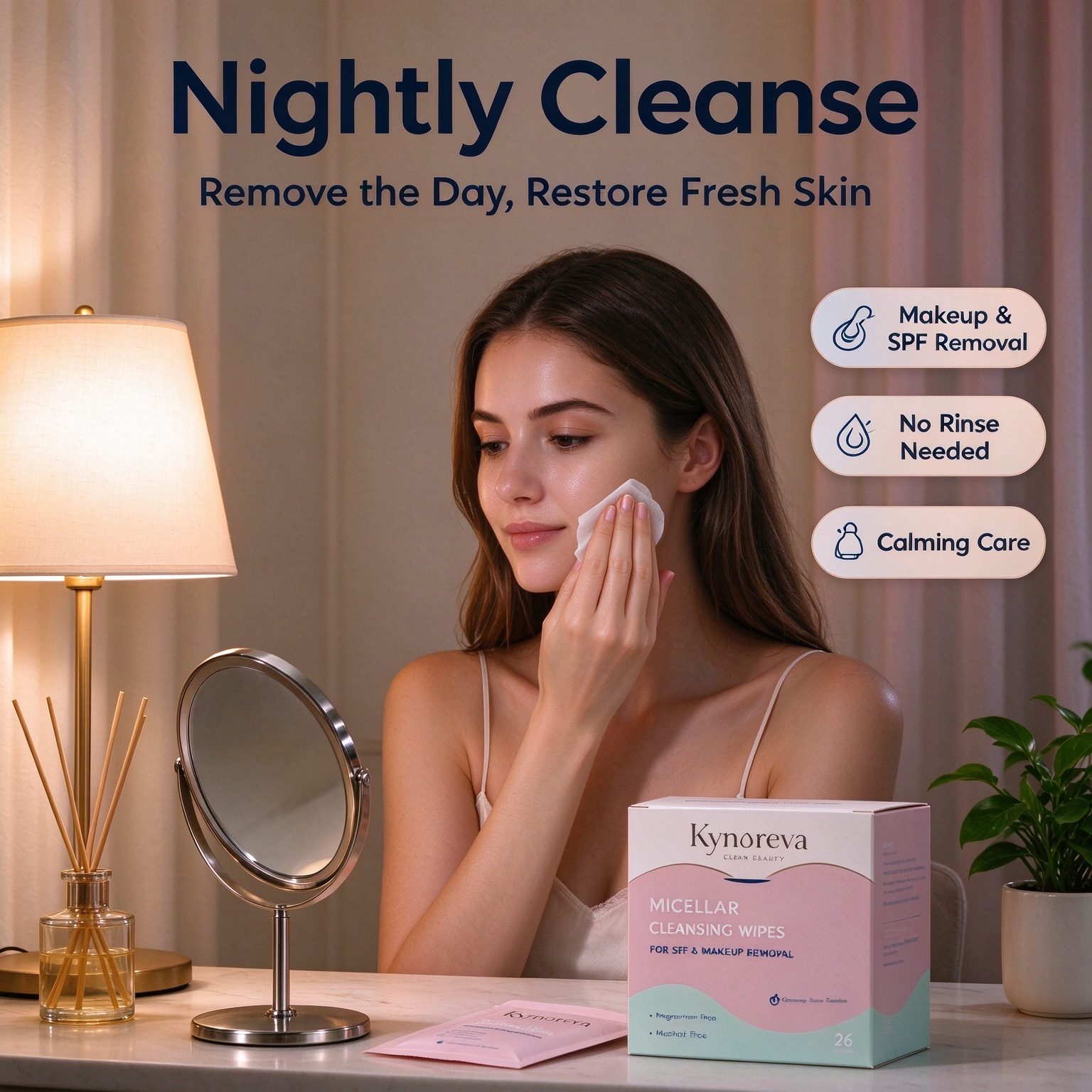 Micellar Cleansing Wipes – Daily SPF & Makeup Removal, 25 Count - Image 4