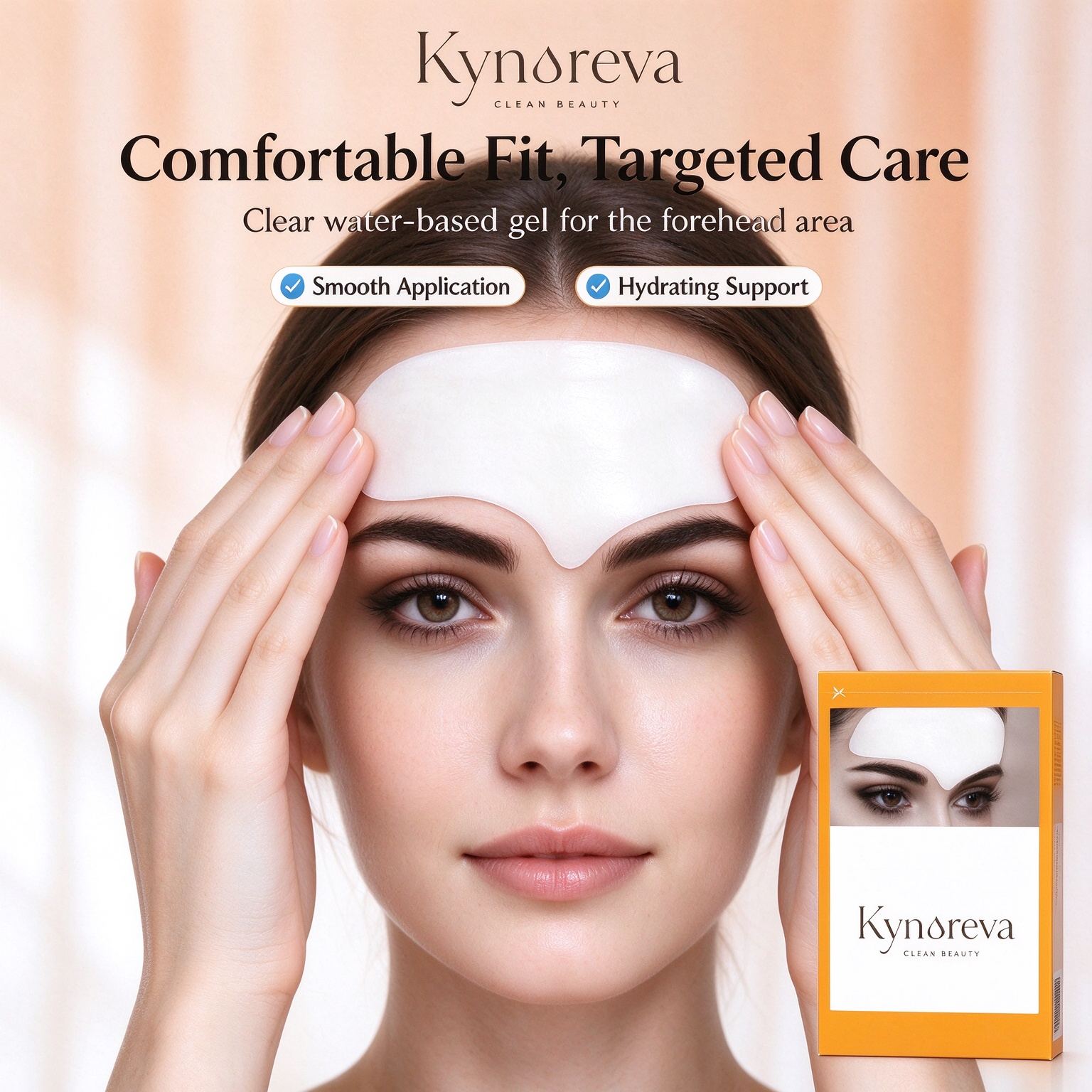 Custom Hydrogel Forehead Patches, Anti-Aging T-Zone Patch to Smooth Forehead Lines, Frown Lines & Dry Rough Skin