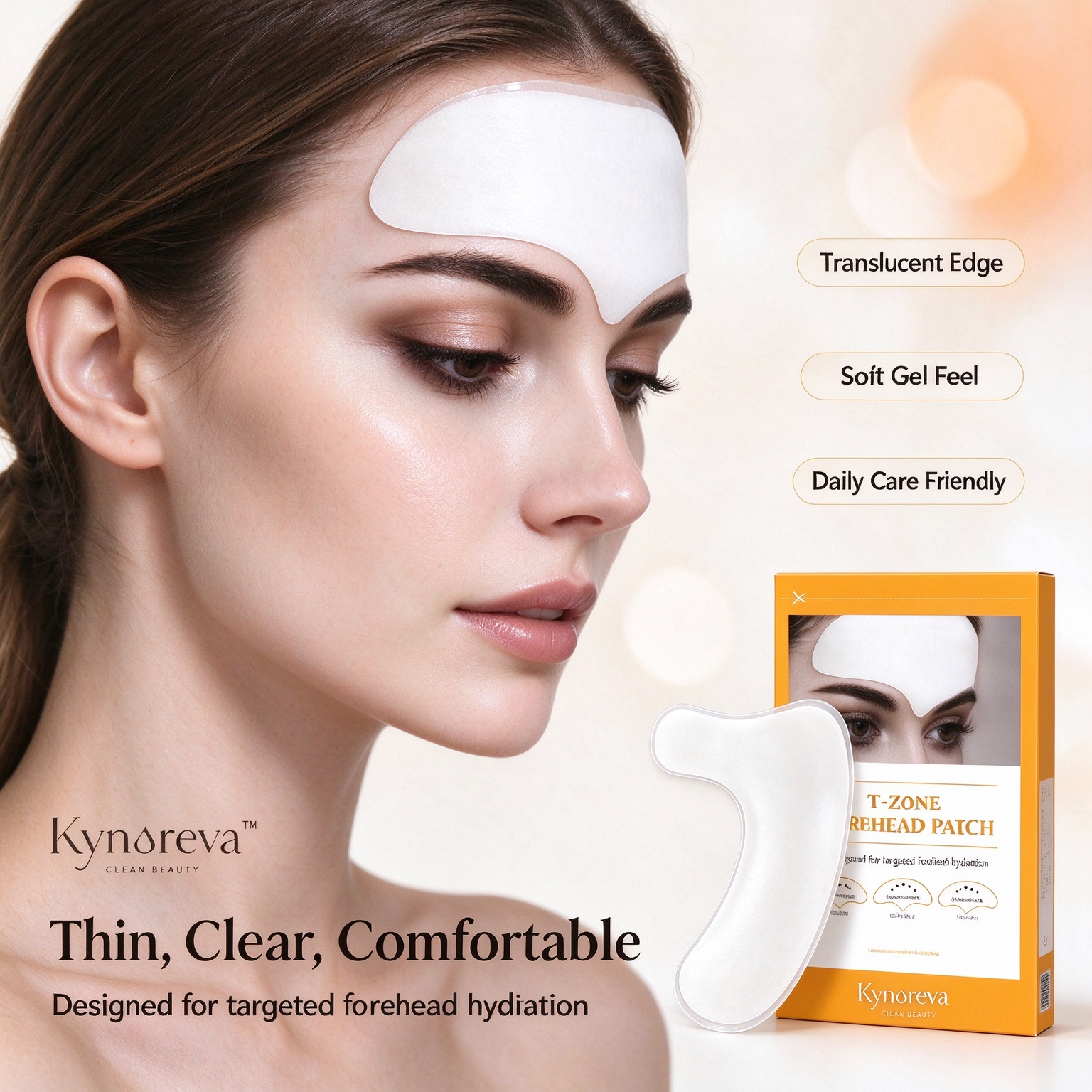 Custom Hydrogel Forehead Patches, Anti-Aging T-Zone Patch to Smooth Forehead Lines, Frown Lines & Dry Rough Skin - Image 3