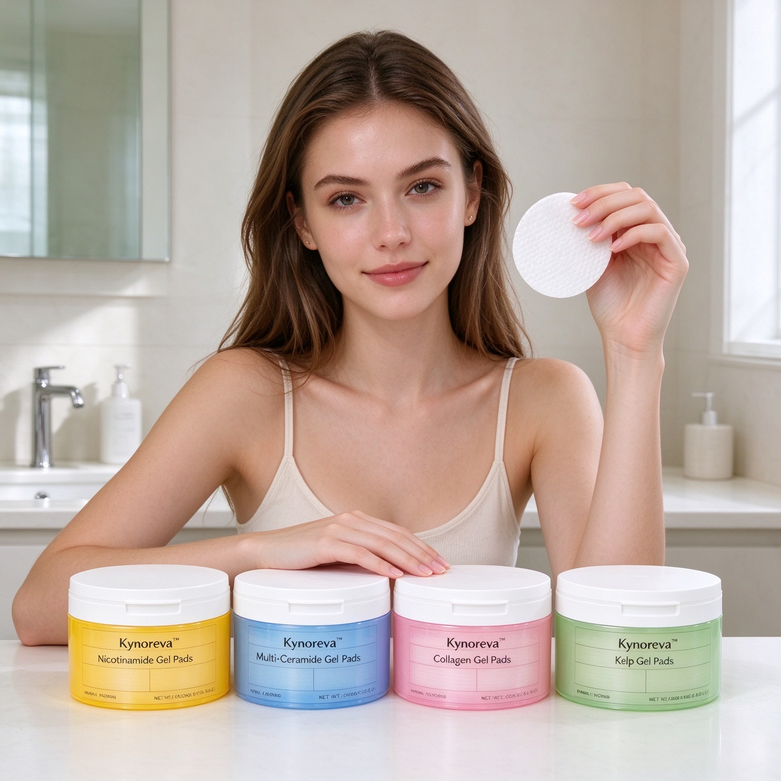 GEL TONER PADS SERIES – Multi-Functional Gel Facial Pads with Niacinamide, Ceramide, Collagen & Marine Extracts for Customized Skincare Solutions - Image 2